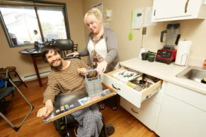community member helping