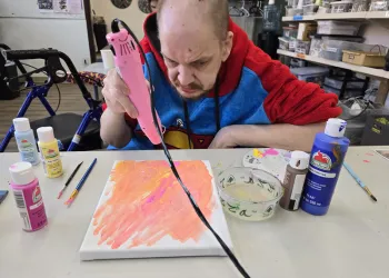 person engaging in interesting activity Helping members of community